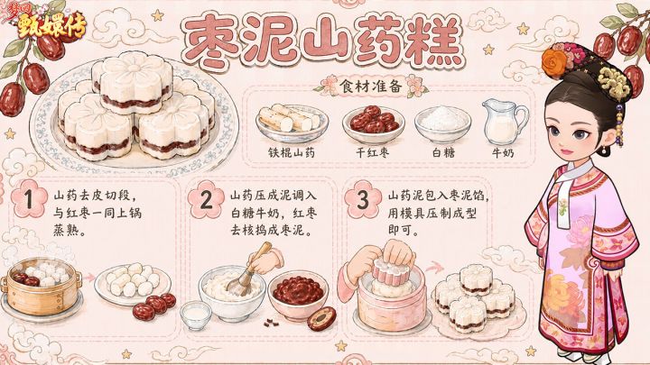 后宫闲趣·小厨房|枣泥山药糕截图