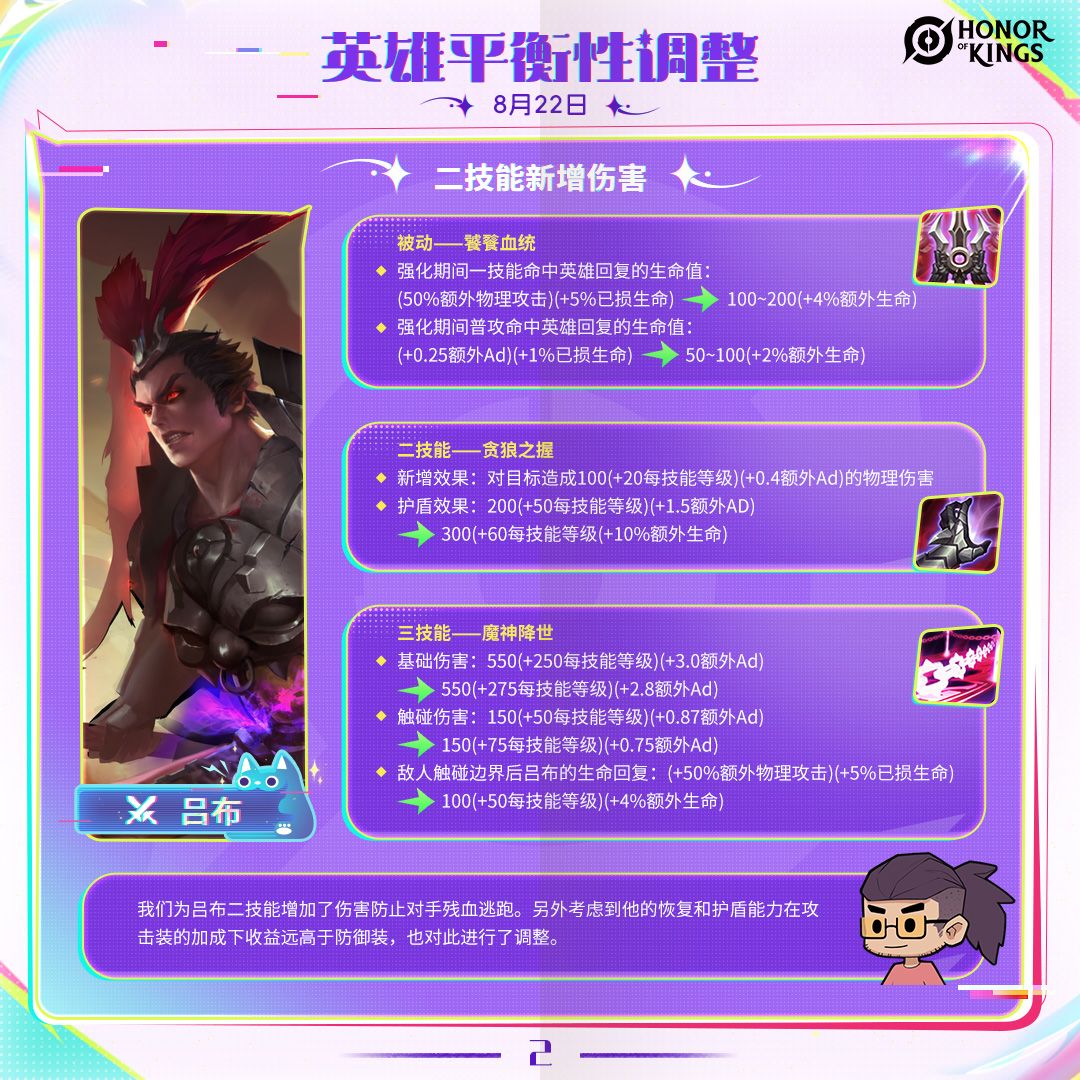 ✨08/22英雄平衡调整速递! 2