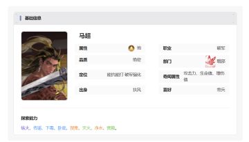 如鸢密探【马超】角色属性详解！