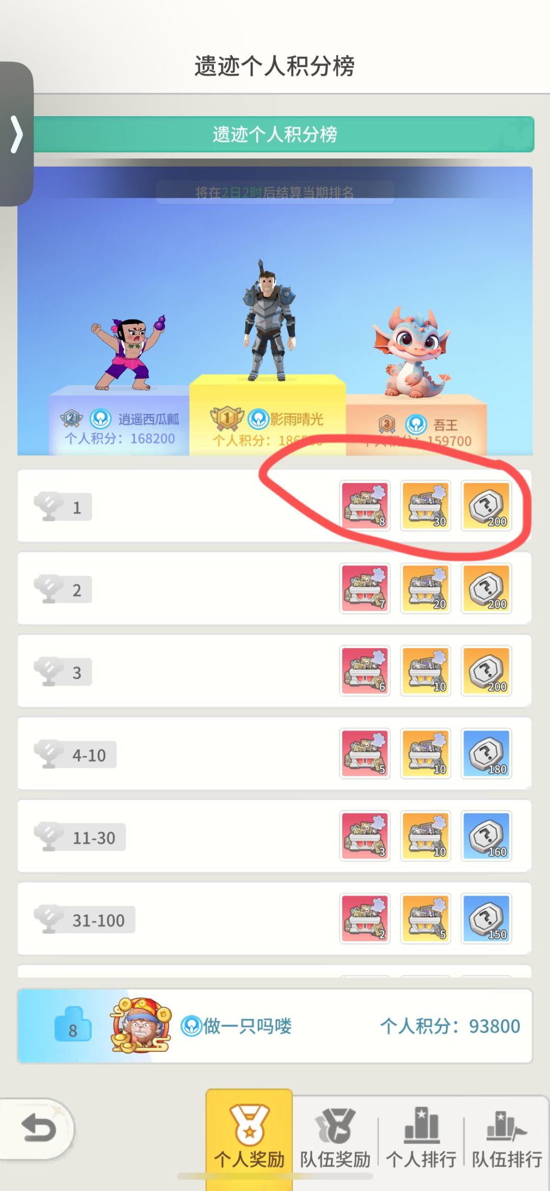 遗迹攻略2🙈(奖励 玩法 冲分思路)截图