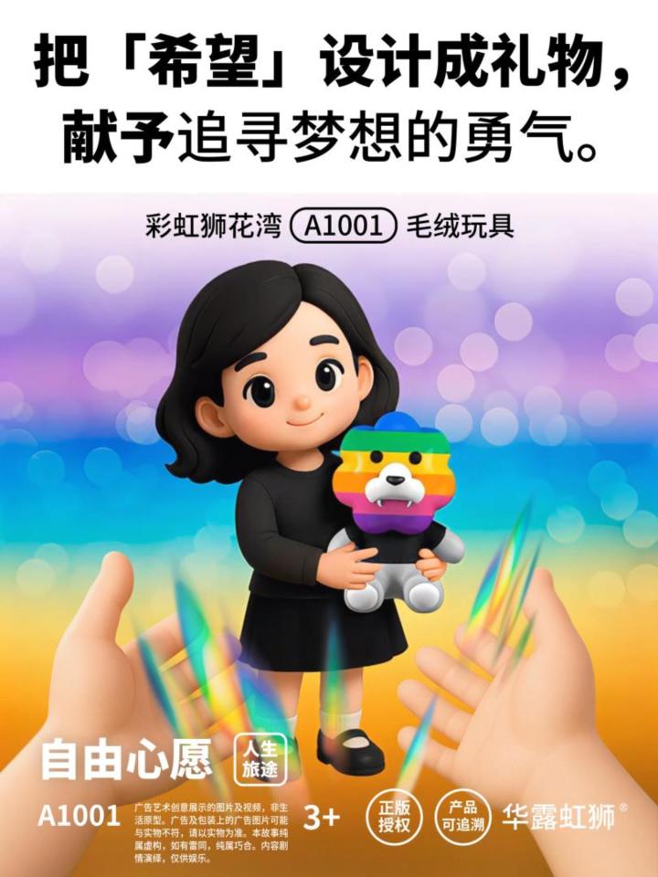 把「希望」设计成礼物,献予追寻梦想的勇气,彩虹狮花湾毛绒玩具截图