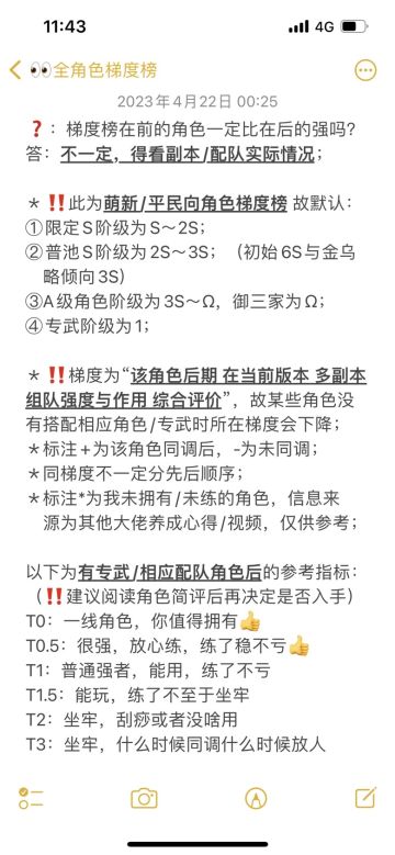 一周年全角色梯度榜+简评#2.0新手攻略#
-
＊转载请注明出处；
＊给萌新的攻略(上篇)：https://www.taptap.cn/topic/22541001?utm_source=copy&share_id=52F653E4D062&utm_medium=share
-
＊‼️目前存在问题：部分设备5～9图可能模糊，补发的5～9图在评论区，请尝试更新到最新版本或在评论区点击“只看作者”；#深空之眼周年版本