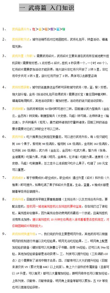 《三国奇侠传》入门及进阶攻略——风过水无痕版