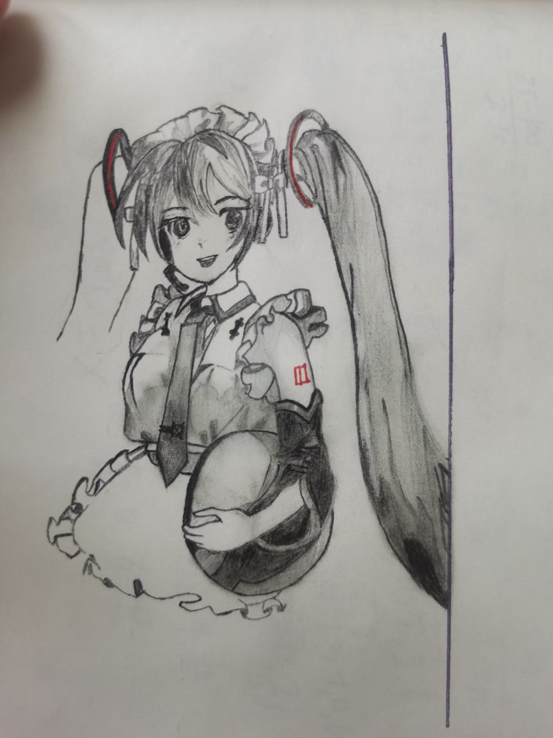 画渣画了三周的初音未来(看看呗~~) 2