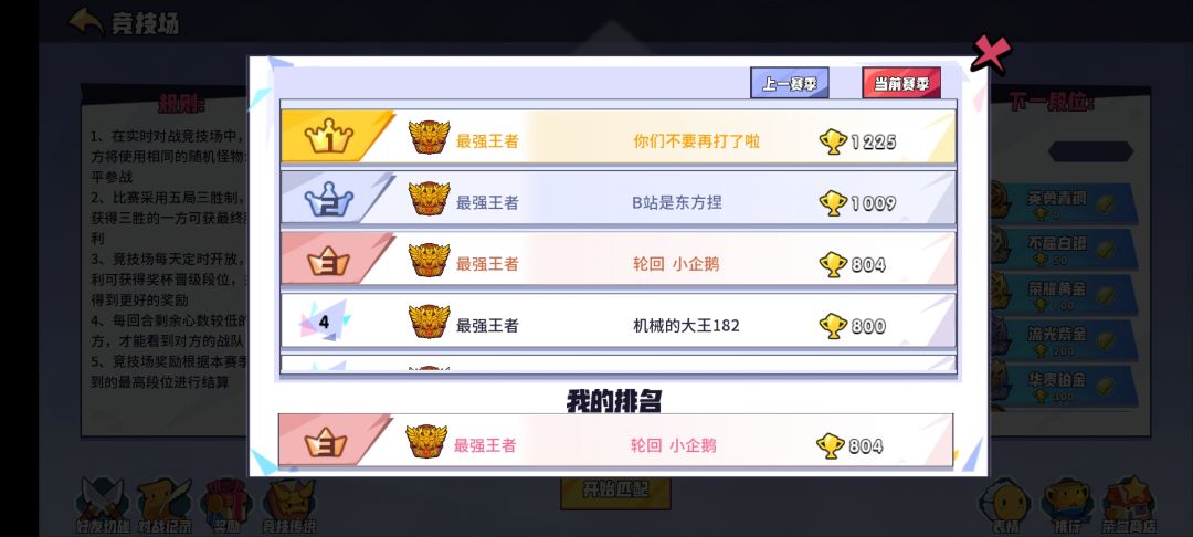 竞技场的传说全图鉴达成 3