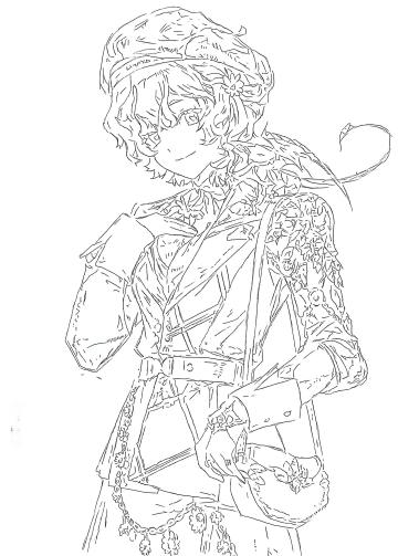 [手绘线稿]灰调蓝