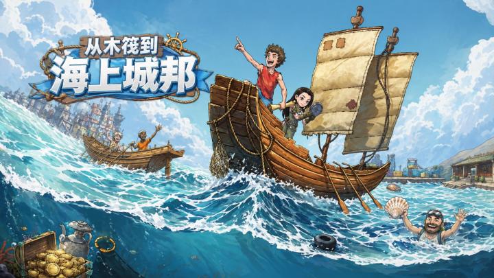 全球洪灾,开局一个破木筏:从捡垃圾到海上城邦!截图