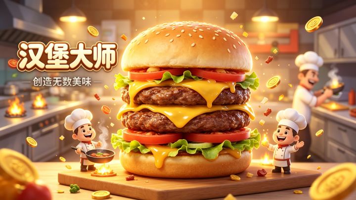 经营你的专属汉堡工坊!《汉堡大师》随时随地开启烹饪乐趣截图