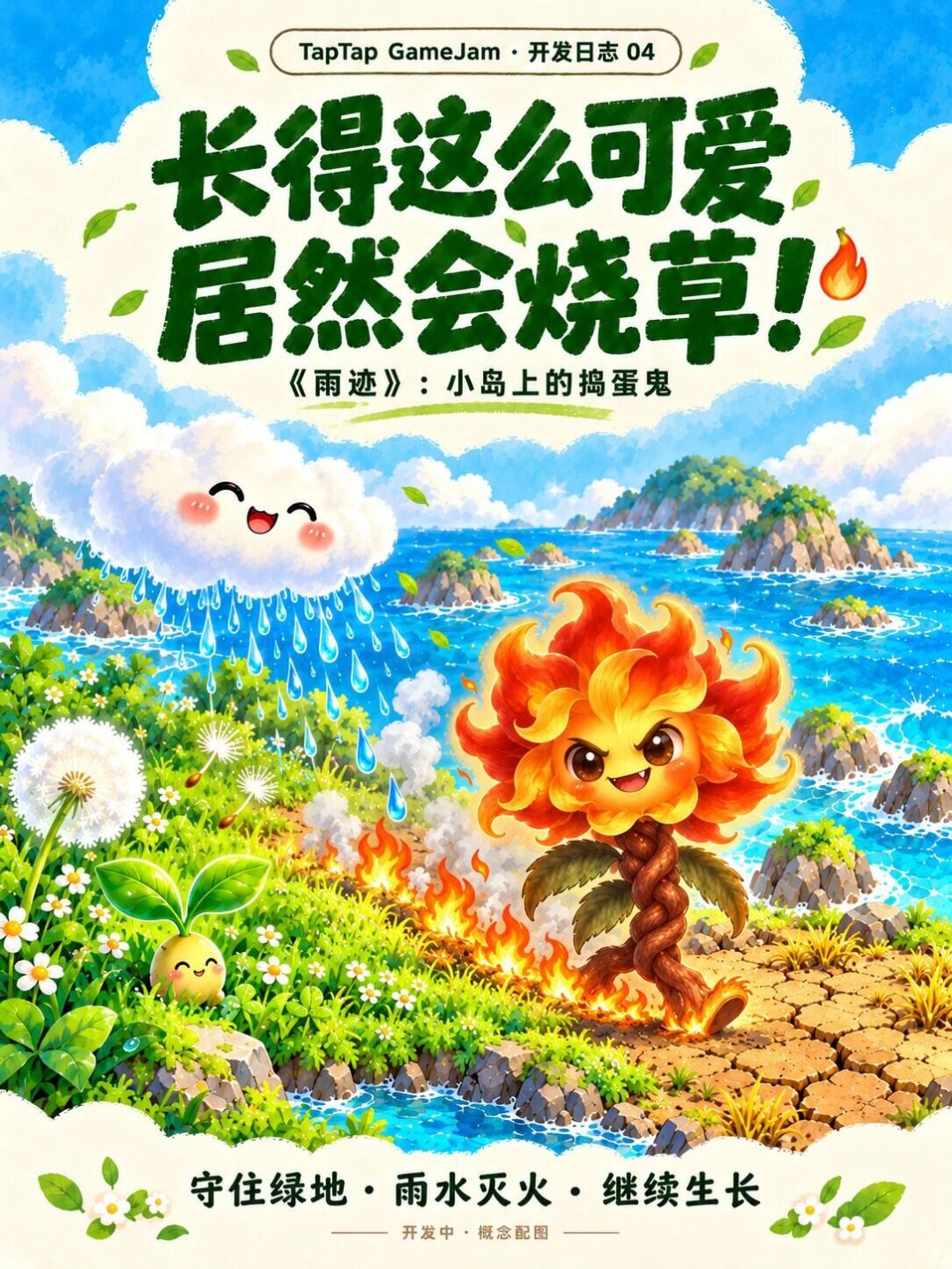 开发日志④|这朵花居然会烧草 1