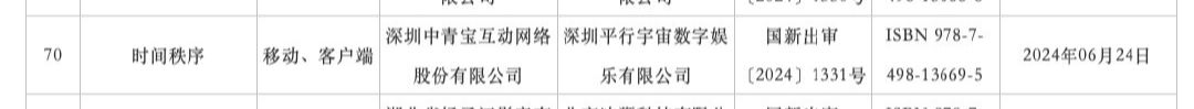 《时间秩序》拿到版号啦! 2