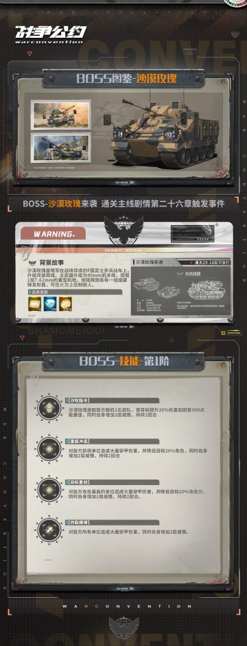 《战争公约》Boss图鉴之【沙漠玫瑰】一览