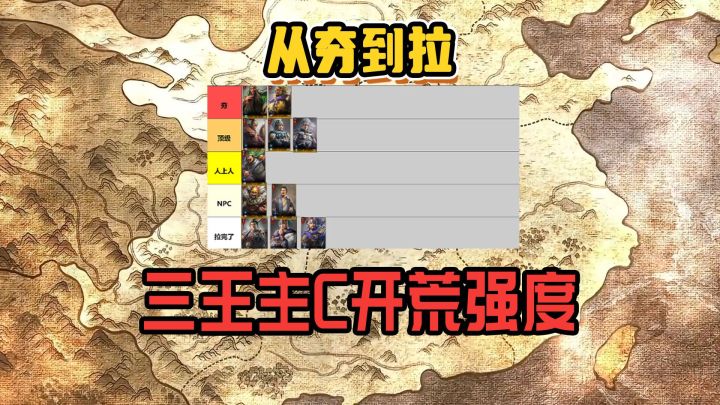 从夯到拉锐评三王全主C武将开荒强度（下），附带强势开荒阵容截图