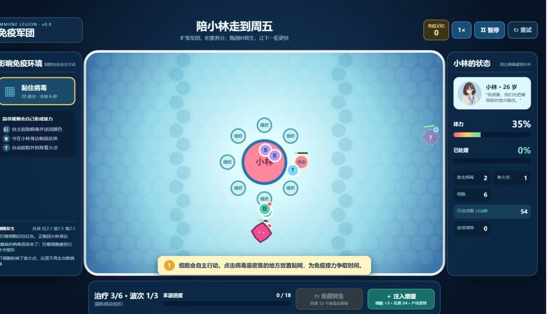 《免疫军团:守护小林》开发者日志04 2