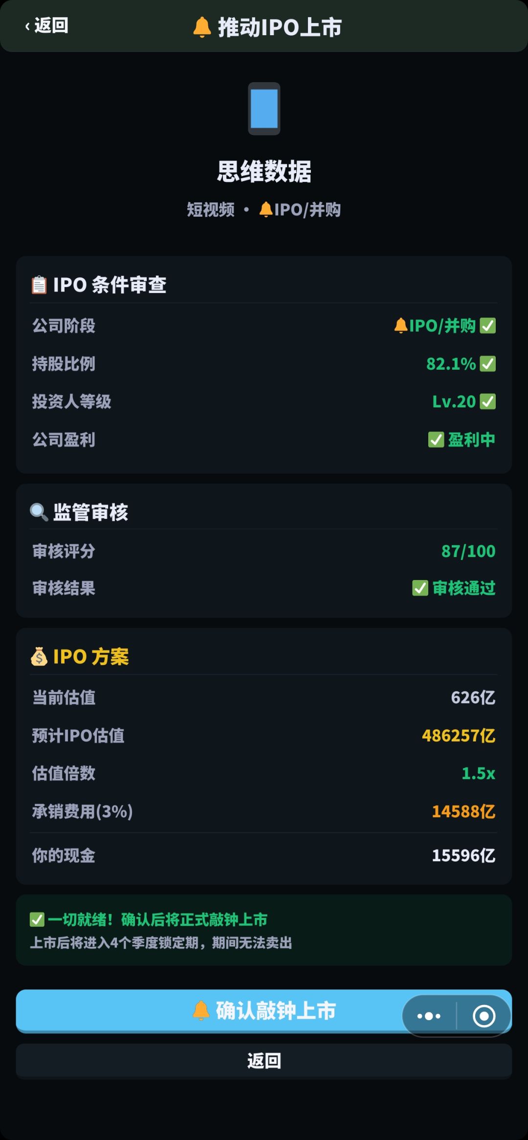 第一次玩整出了48万亿市值公司。。 4