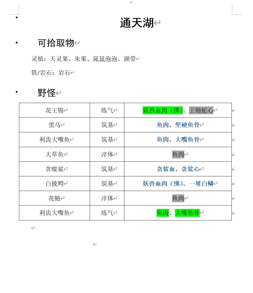 做个图鉴---野外一、大山、通天湖 2