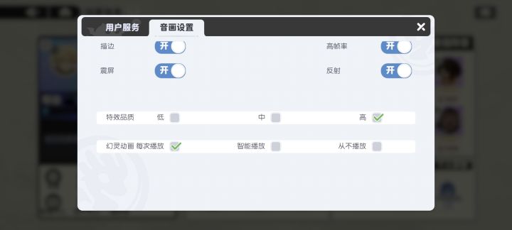 技能动画开关没实装?截图