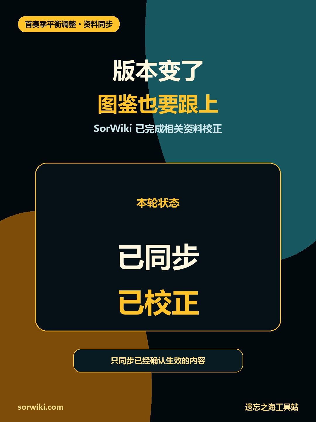 首赛季调整已生效,资料同步更新 1