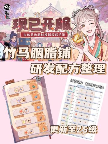 研发配方整理【更新至25级】
