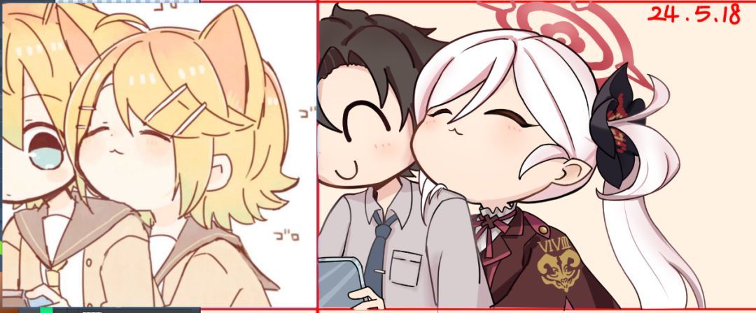 画睦月和sensei，可爱！ 2