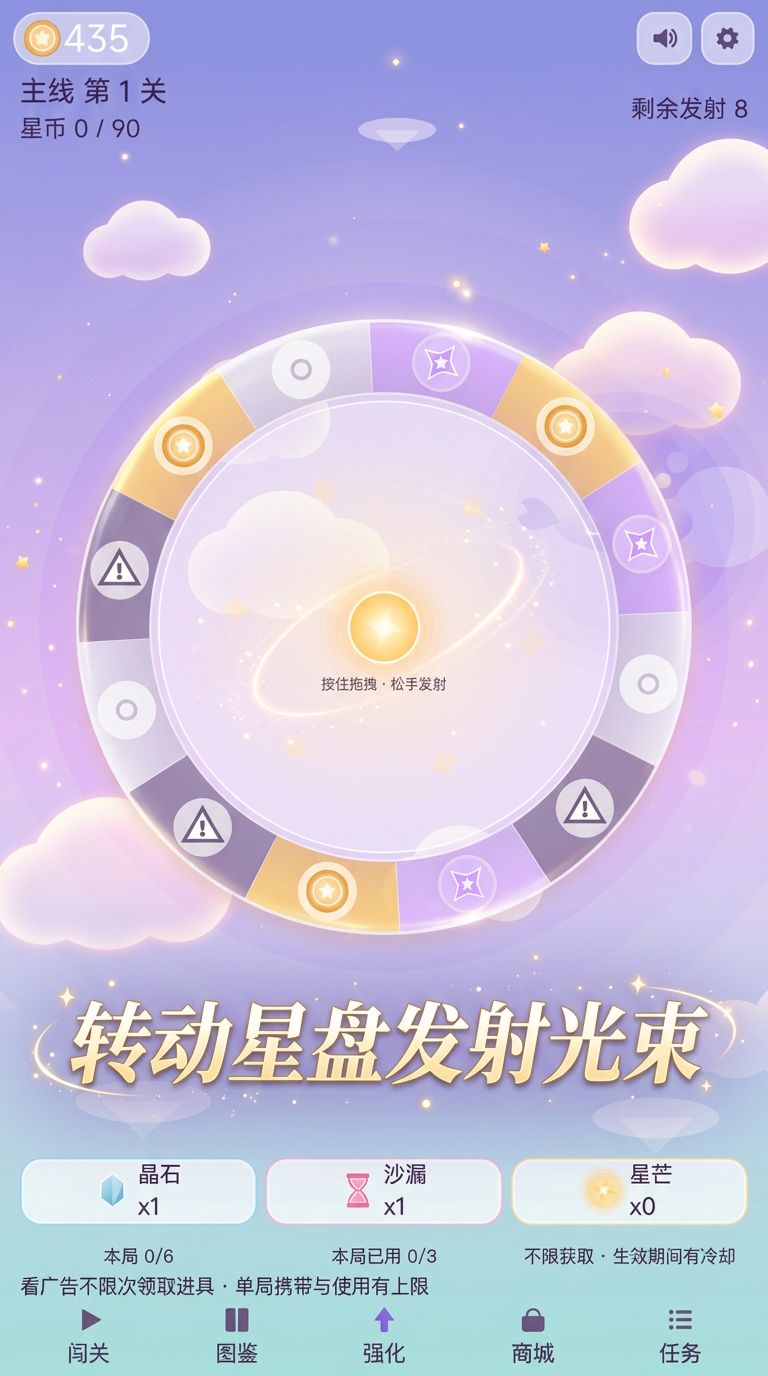 来浮空云岛,发射流光光球,开启一场治愈的星光收集冒险✨ 2