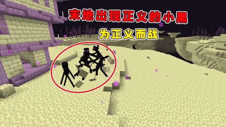 我的世界Him传说44:末地出现正义的小黑,出手帮忙,为正义而战截图