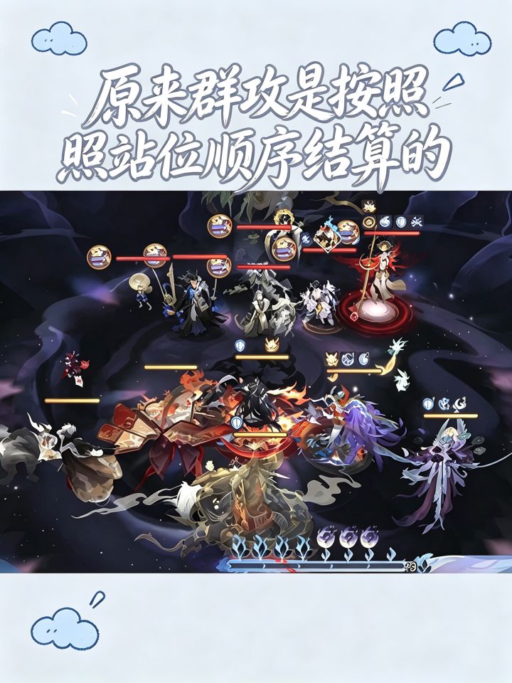 群攻居然是按照顺序触发的截图