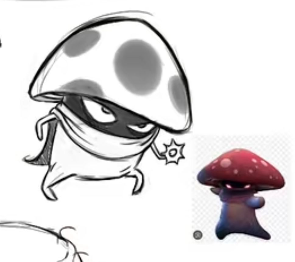 pvz一代原画师Rich画的暗夜菇 1