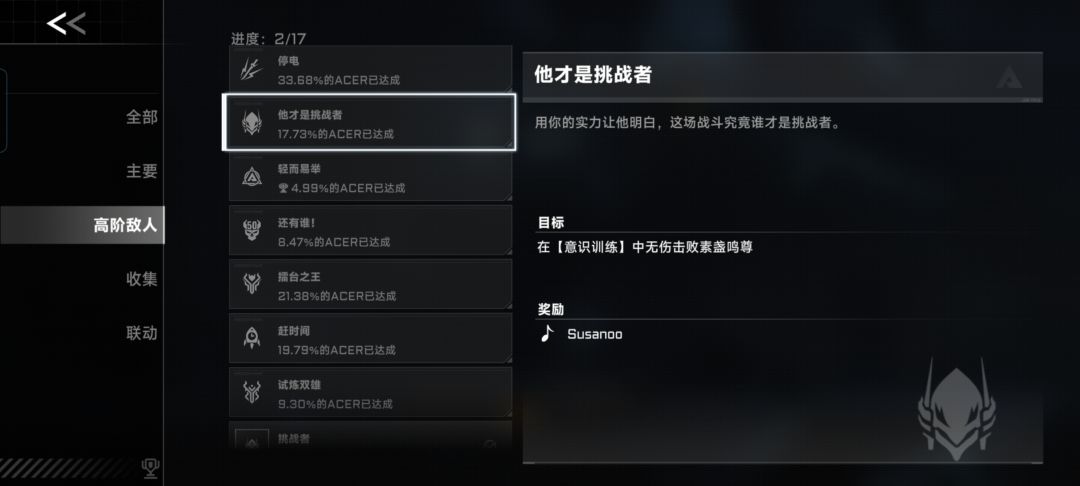 为什么挑战者成就的完成率这么低呀 2