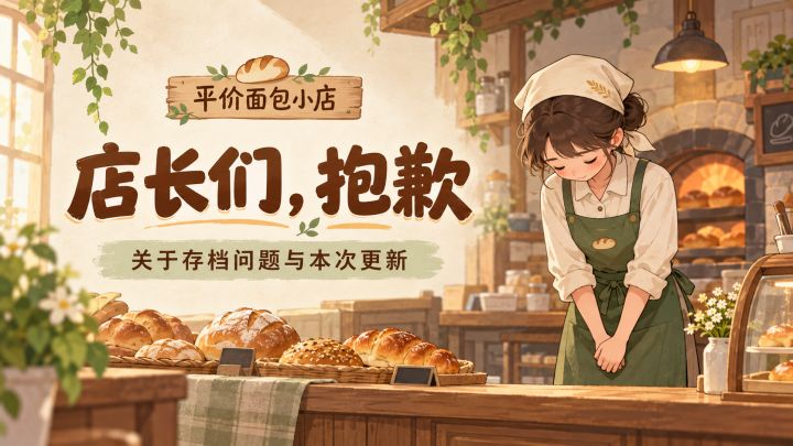 【致歉与更新】关于存档问题,以及这次我们准备做的改进截图