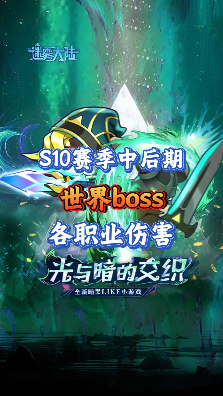 搭配魔王技能后,各职业世界BOSS输出盘点截图