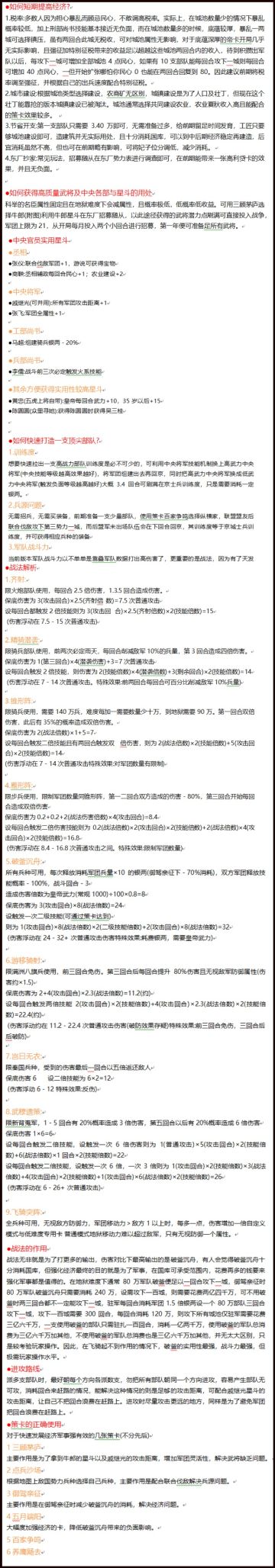 《皇帝成长计划2》新手攻略——进阶攻略类