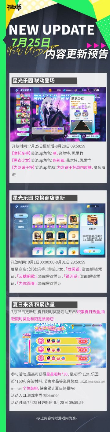 内容预告 | 7月25日更新内容预告