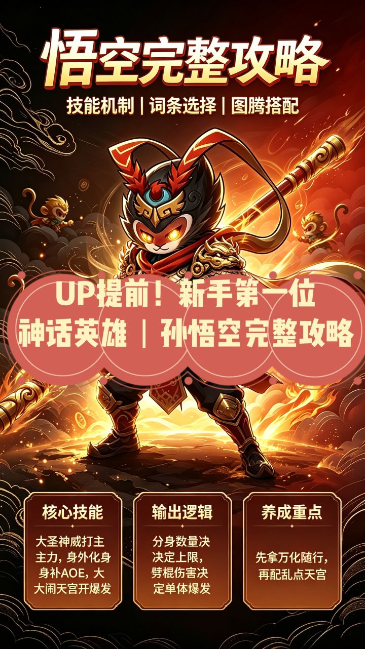UP提前新手第一位神话|孙悟空完整攻略✨截图
