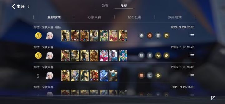 分享我使用的阵容截图