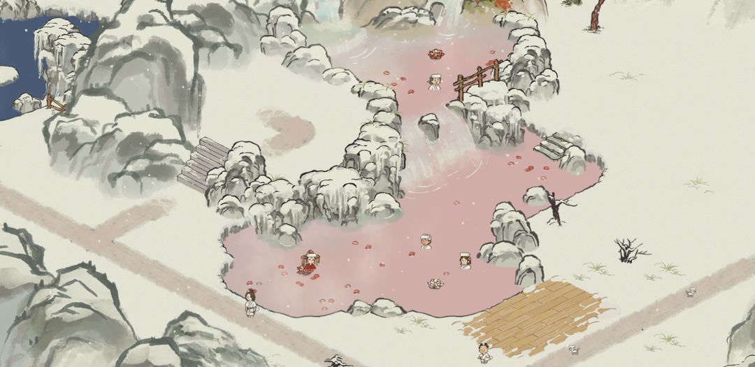 大雪天泡温泉 2