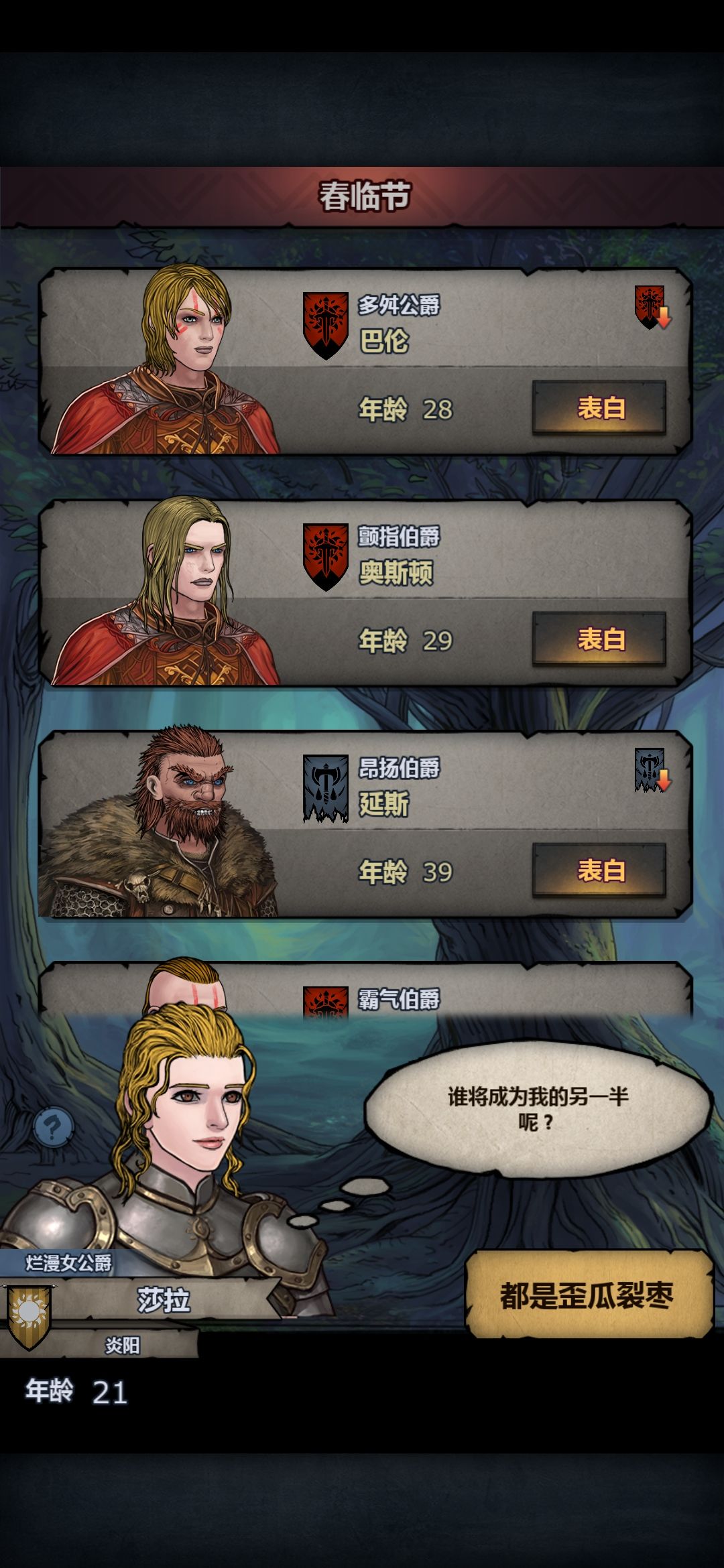 莎拉配种,想妥协伯爵了,公爵太难了 2