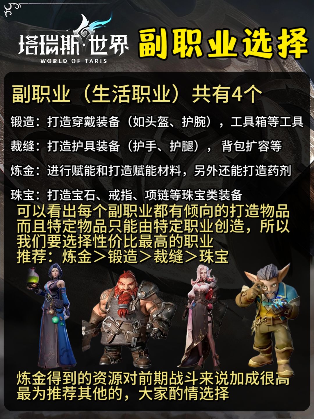 【塔瑞斯世界攻略】谈谈那些入坑小技巧 3