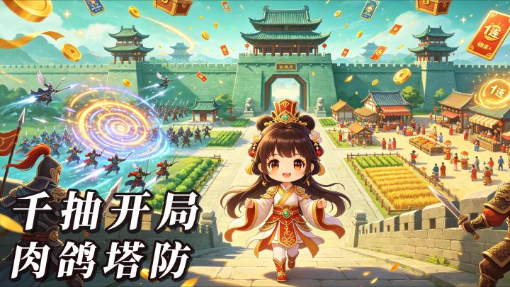 千抽开局零氪起飞!《城主别慌张》休闲城建塔防手游安利测评截图
