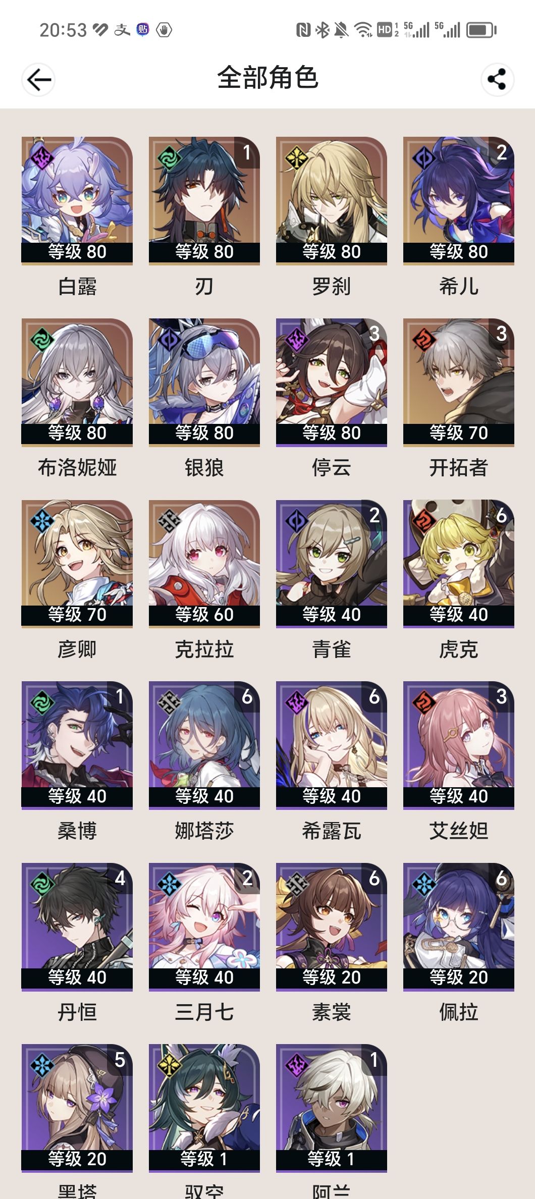 请各位帮我看看,我这阵容饮月君和镜流该选哪个? 1