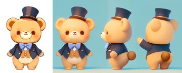 宠物立绘公开#7「时空梦熊」具有绅士风度的玩具熊