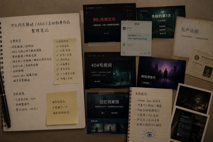 我们整理了120多部中文网页解谜截图