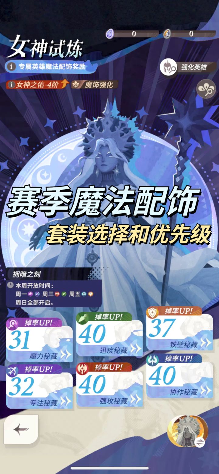女神试炼:核心角色的配饰套装选择和优先级规划(抢占先机!)截图