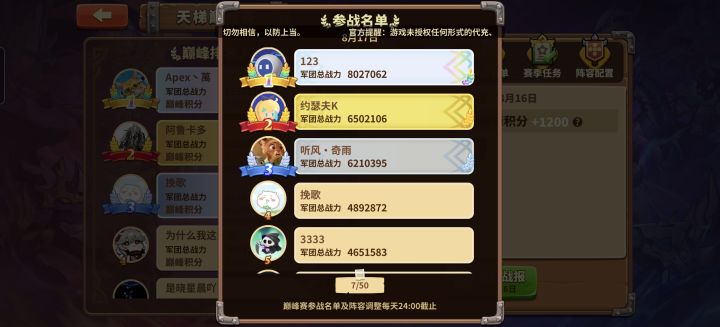 这个竞技场是咋分的人呀截图
