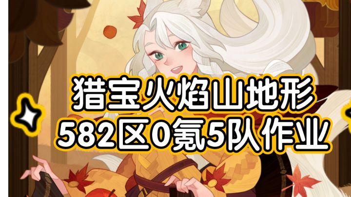 剑与远征猎宝火焰山地形582区5队阵容截图