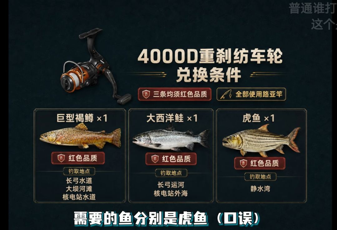 关于钓鱼奖励建议 1