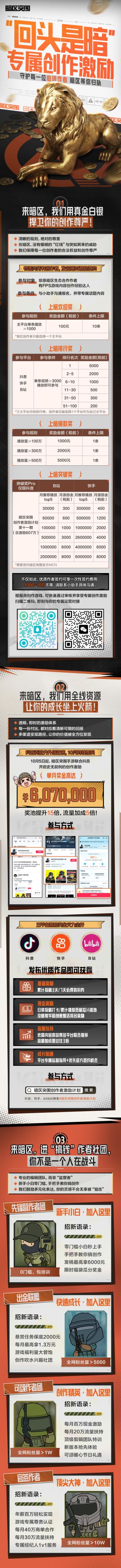 不画饼，只铺路！暗区诚邀所有创作者加入！