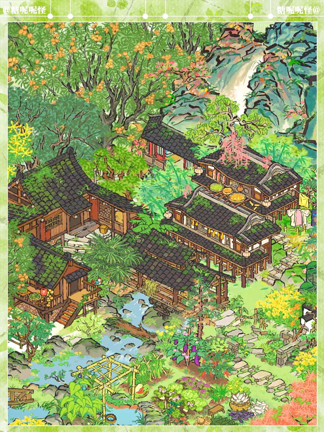 烟雨画池很难不爱啊啊啊,新建筑冷泉廊桥 1
