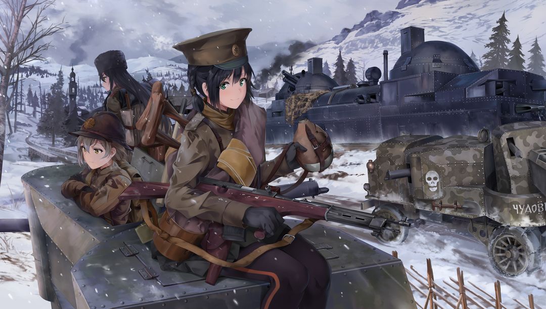 战争,少女,军队 3