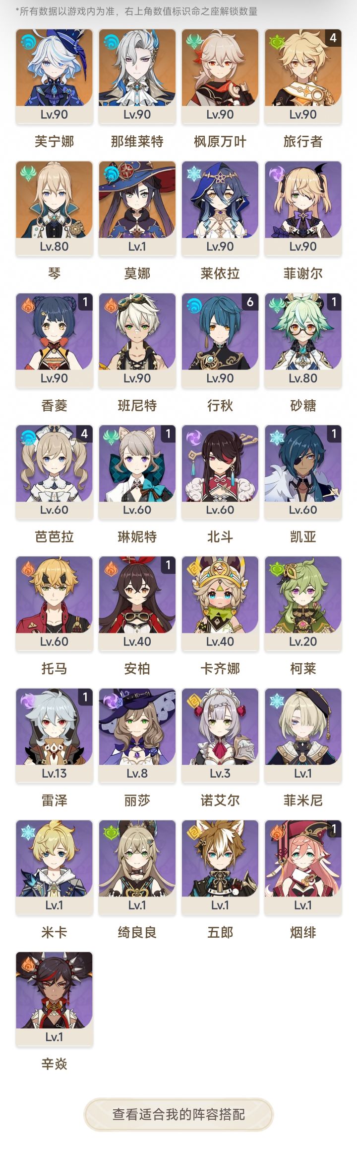 求助：深渊12层配队截图