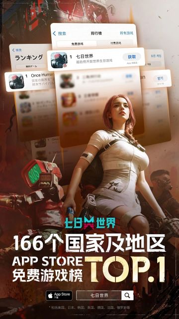 承蒙万千厚爱！手游斩获166个国家及地区AppStore免费榜TOP1！